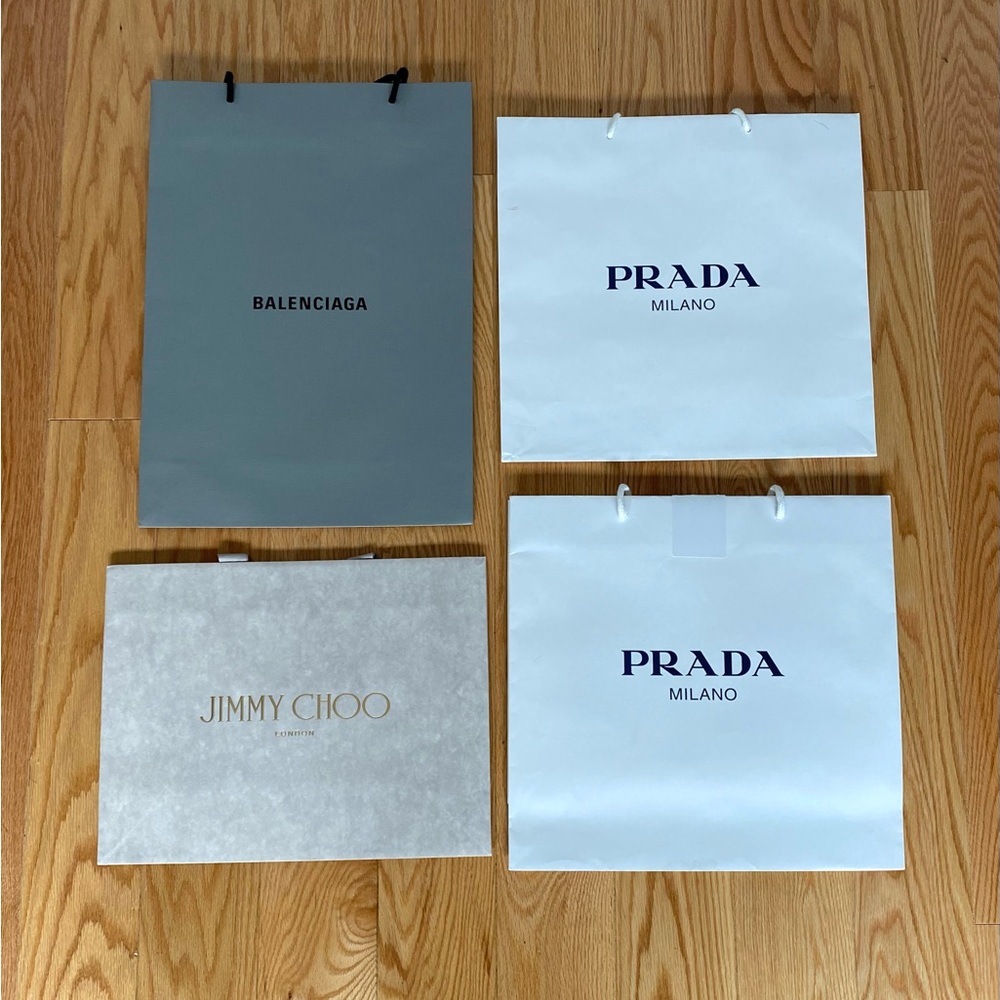 Four designer’s shopping bags